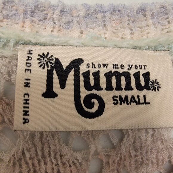 Show Me Your MuMu Sweater Pie In The Sky Rainbow Sorbet Knit S Oversized - Picture 2 of 6